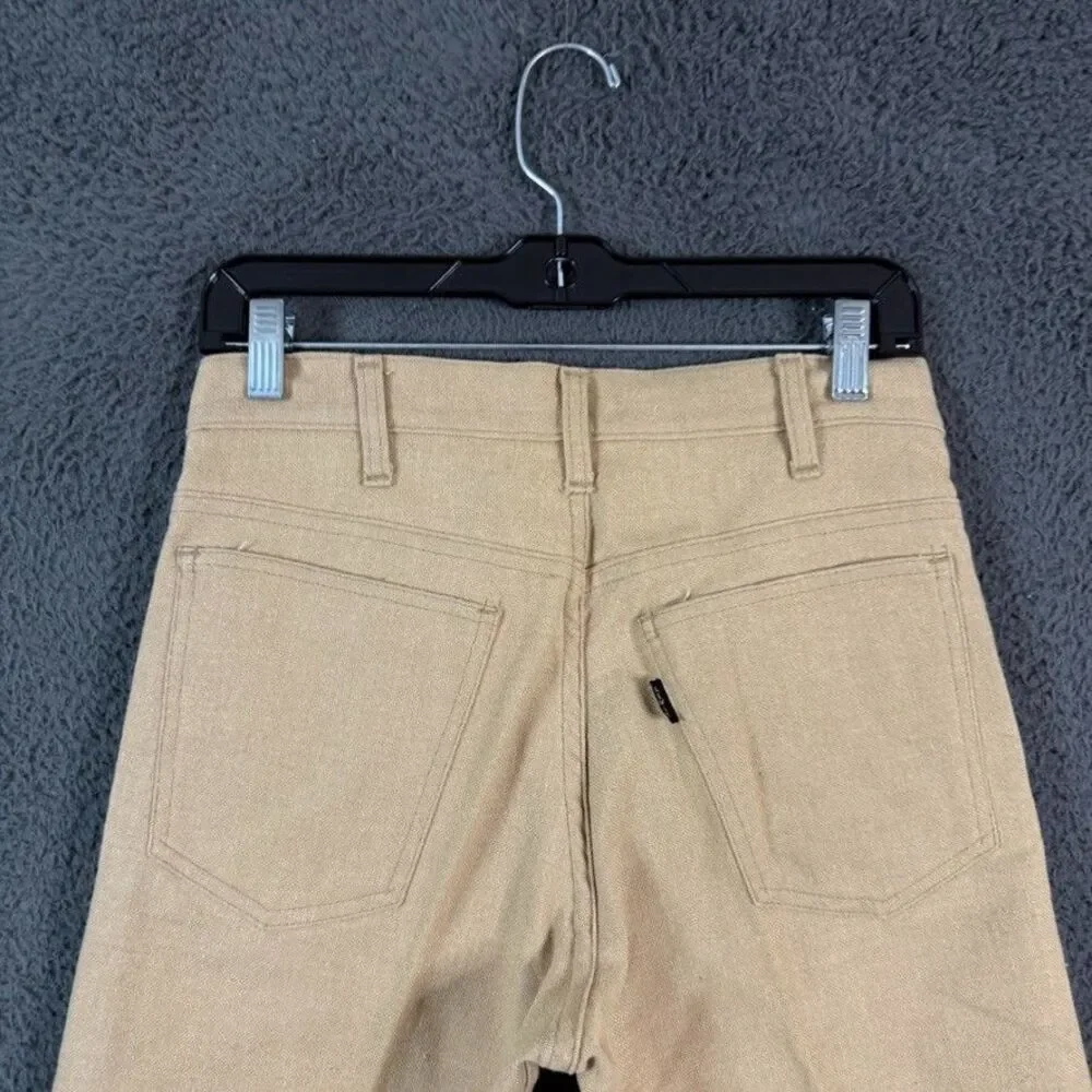 Vtg Levis Pants Mens 28x30 Beige Bootcut Big E Sta-Prest Made in USA 1970s
